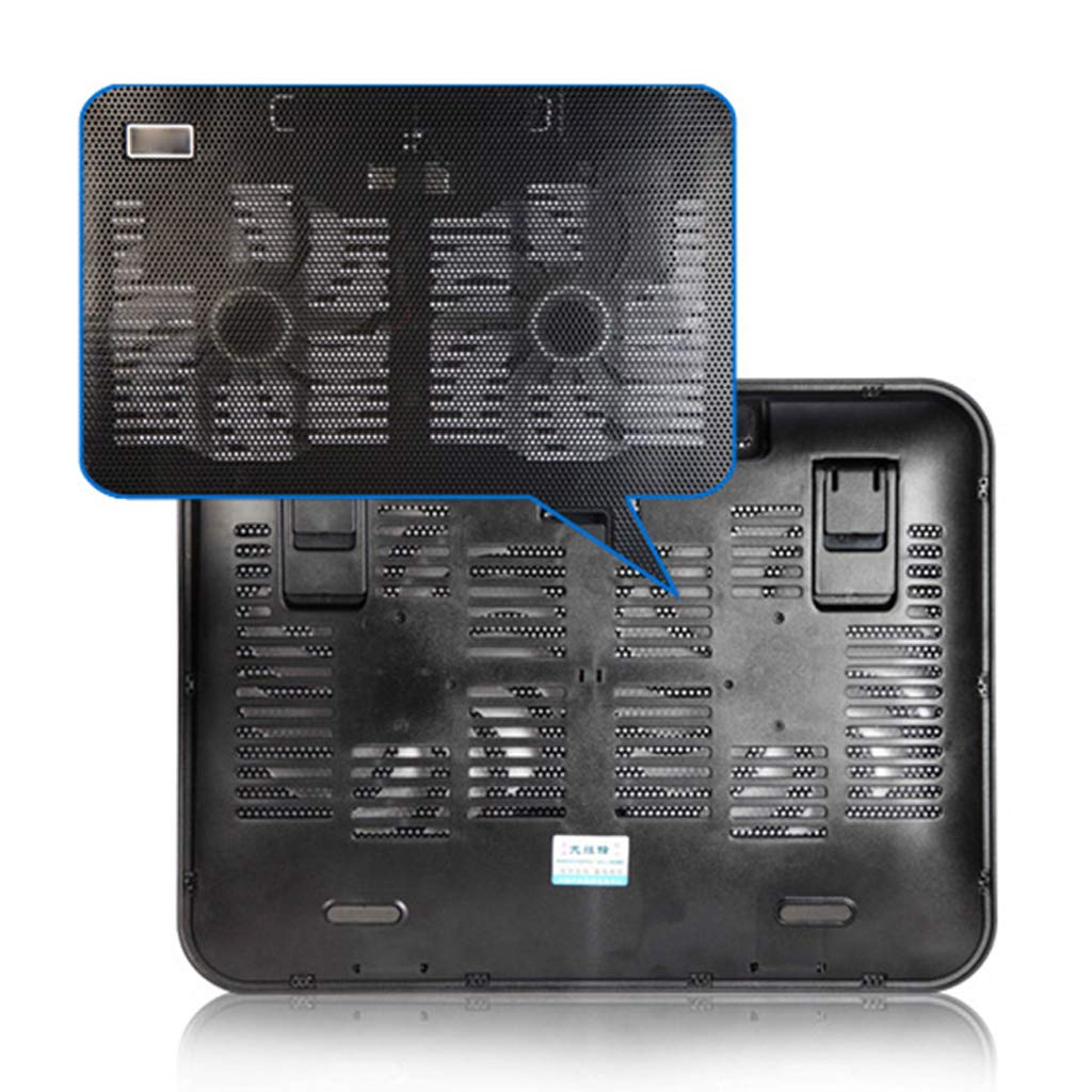 Refroidisseur pour Ordinateur Portable 14 Pouces Double Ventilateur 5v USB Refroidissement Externe pour Ordinateur Portable Mince Haute Vitesse Panneau Métallique Silencieux