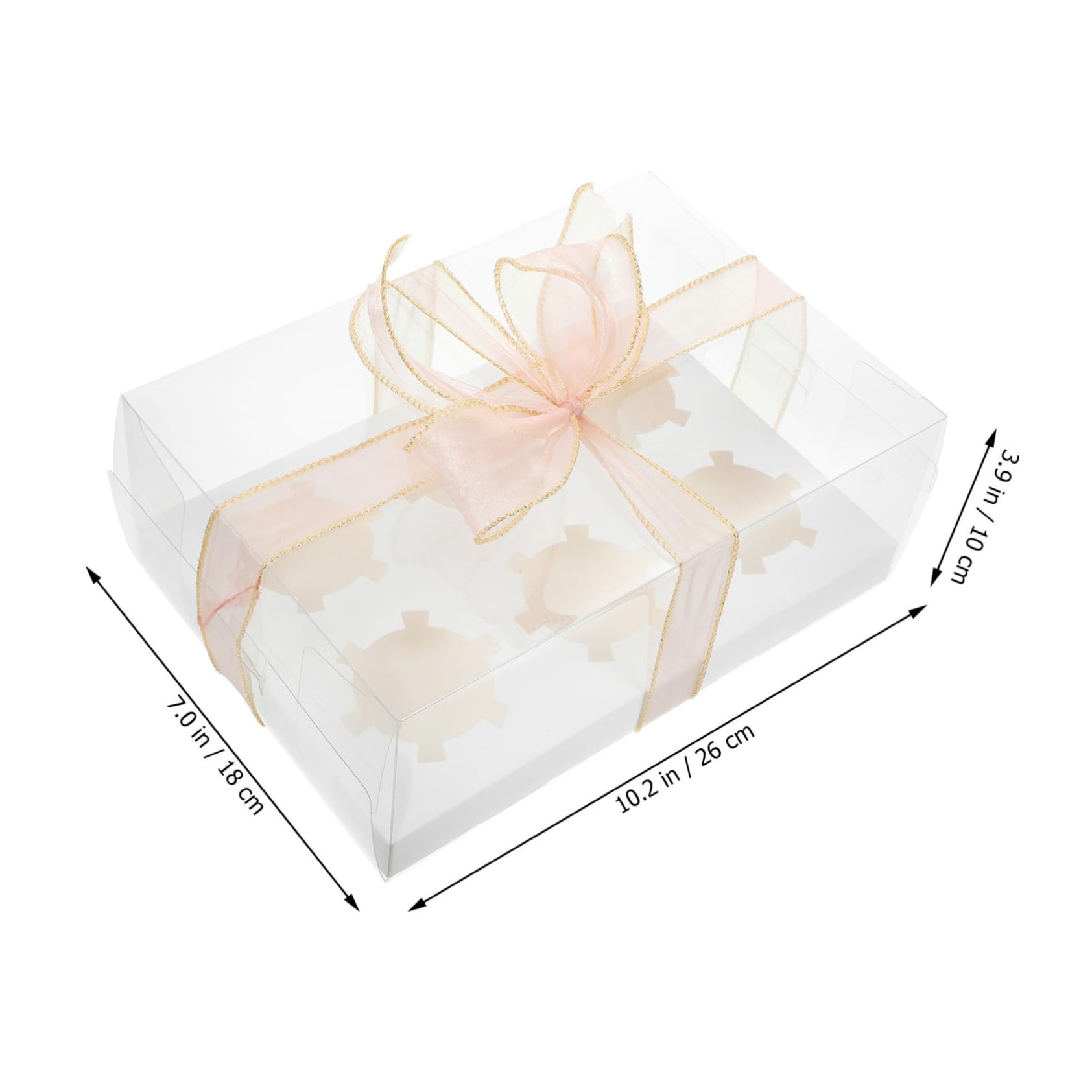 ABOOFAN 4pcs Clear Cupcake Boxes Bakery Carrier for Treats Muffins Donuts Sturdy Easy to Assemble Dessert Containers for Presentations Safe Material for Lasting Use
