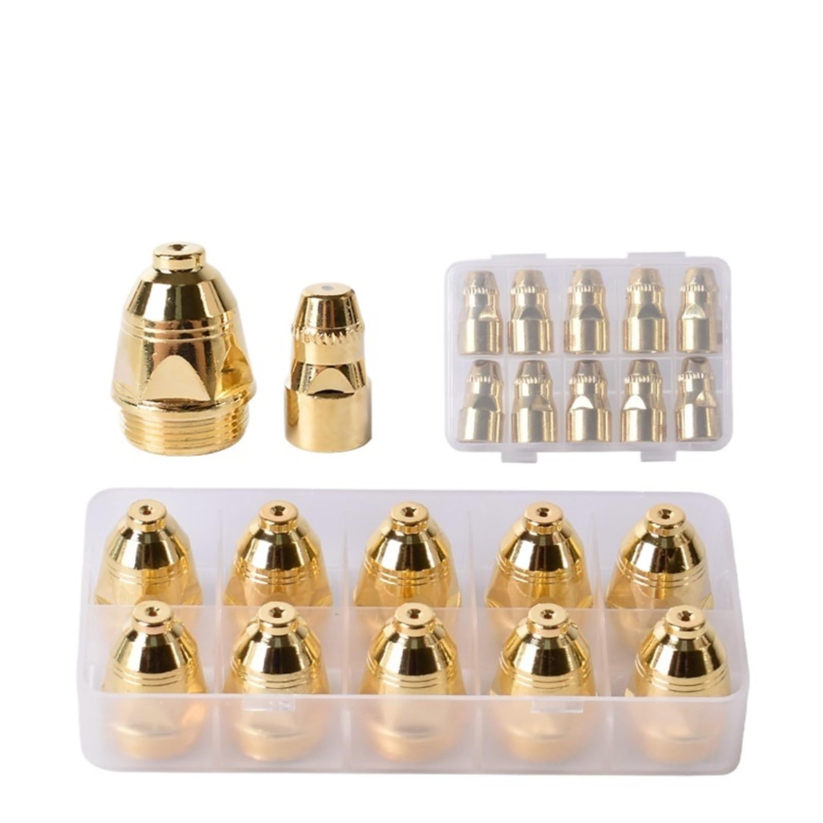 10pcs/Set P-80 Plasma Cutting Torchs Consumable Nozzle Electrode P80 CNC Plasma Torch Tip Replacement Welding Nozzles