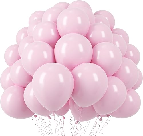 Miniatura 224 de Globos Rosados Retro, paquete de 66 globos de 12 pulgadas de color rosa suave, globos de látex para fiestas de cumpleaños, baby shower, San 07 Retro