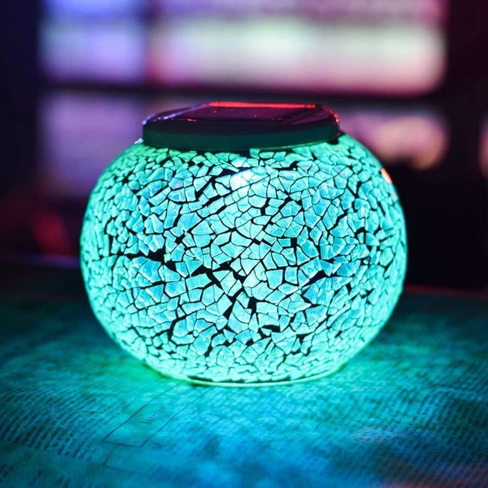 Luce Solare a LED da Giardino con Sfera di Vetro Solare Che Cambia Colore, Adatta per Esterni Needed