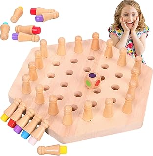 Wooden Memory Match Stick Chess Game, Color Memory Chess Game, Parent-child Interactive Toy Puzzle Game, Suitable For Boys And Girls Aged 3 And Above