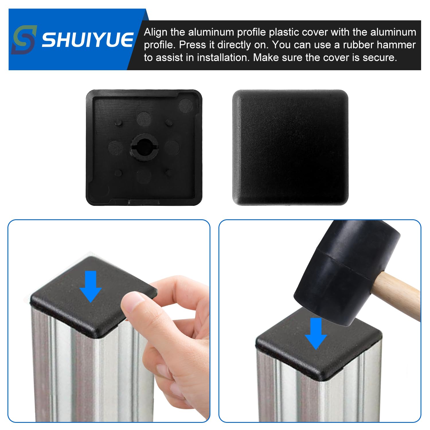 60 Pcs Aluminum Profiles Plastic End Cap Cover for 3030 Aluminum - Image 4