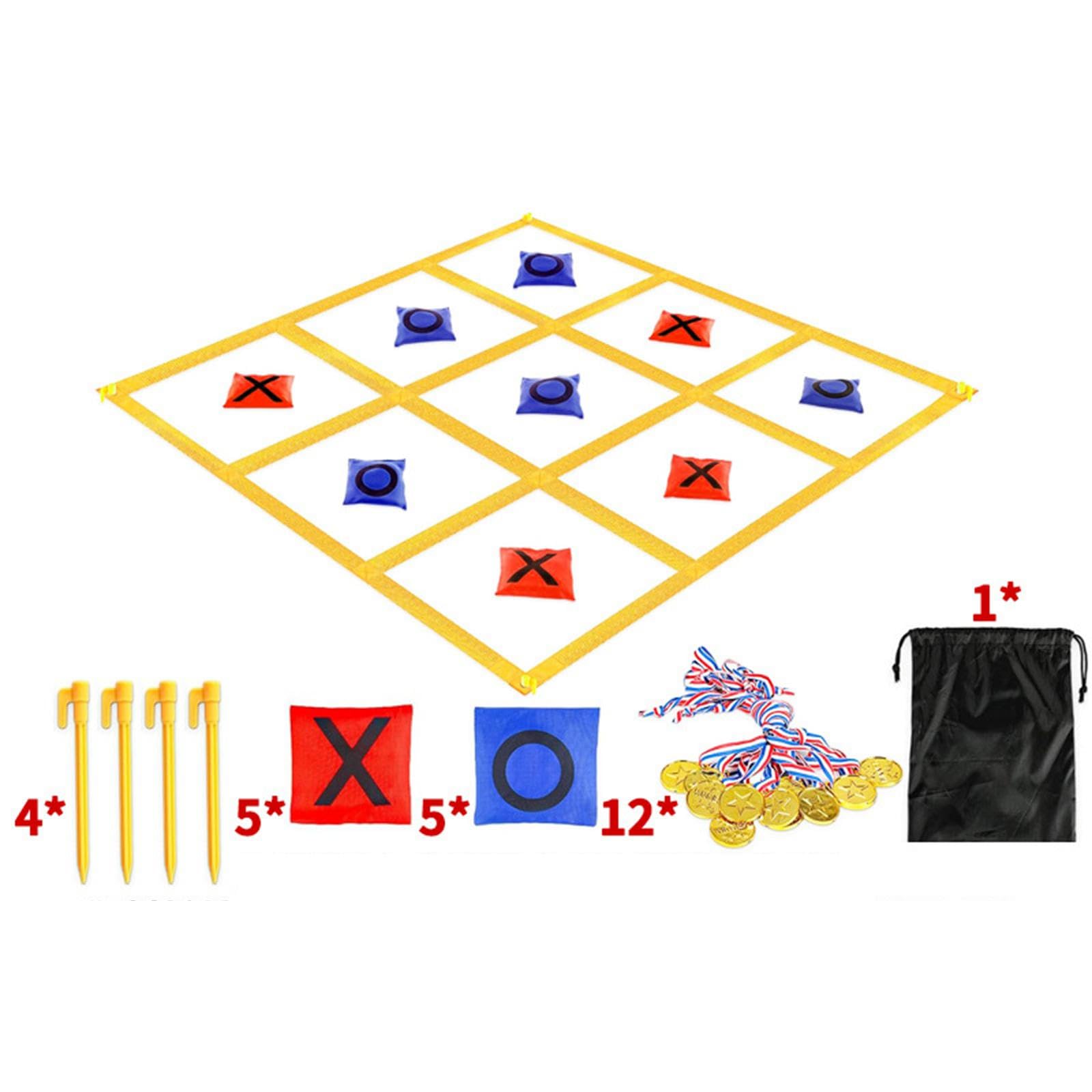 Tic Toe Juego Bolsa Lanzamiento Set Lanzamiento Objetivo Sandbag Juguetes Exterior Nylon Portátil Adecuado para Adultos Niños Fiestas de Jardín, Sudoku Amarillo