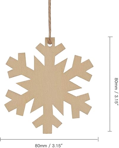 Miniatura 27 de Paquete de 50 rebanadas de madera pintables en blanco para colgar en forma de corazón natural para niños, manualidades, manualidades H-50 corazones