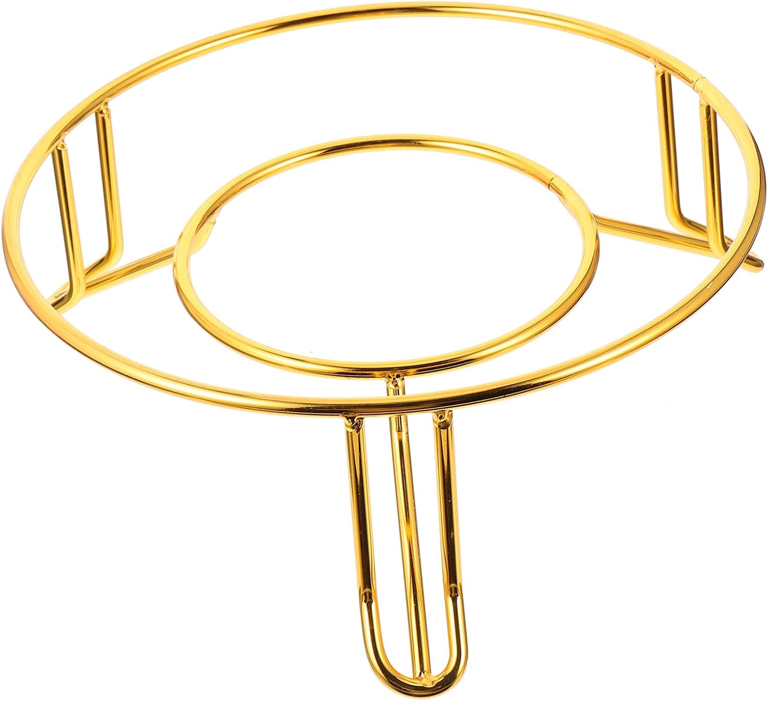 Heat-proof Metal Pot Rack, Gold Table Pot Holder, Insulated Hot Dishes Stand for Kitchen Cookware Storage and Heat Resistant Surface Protection,