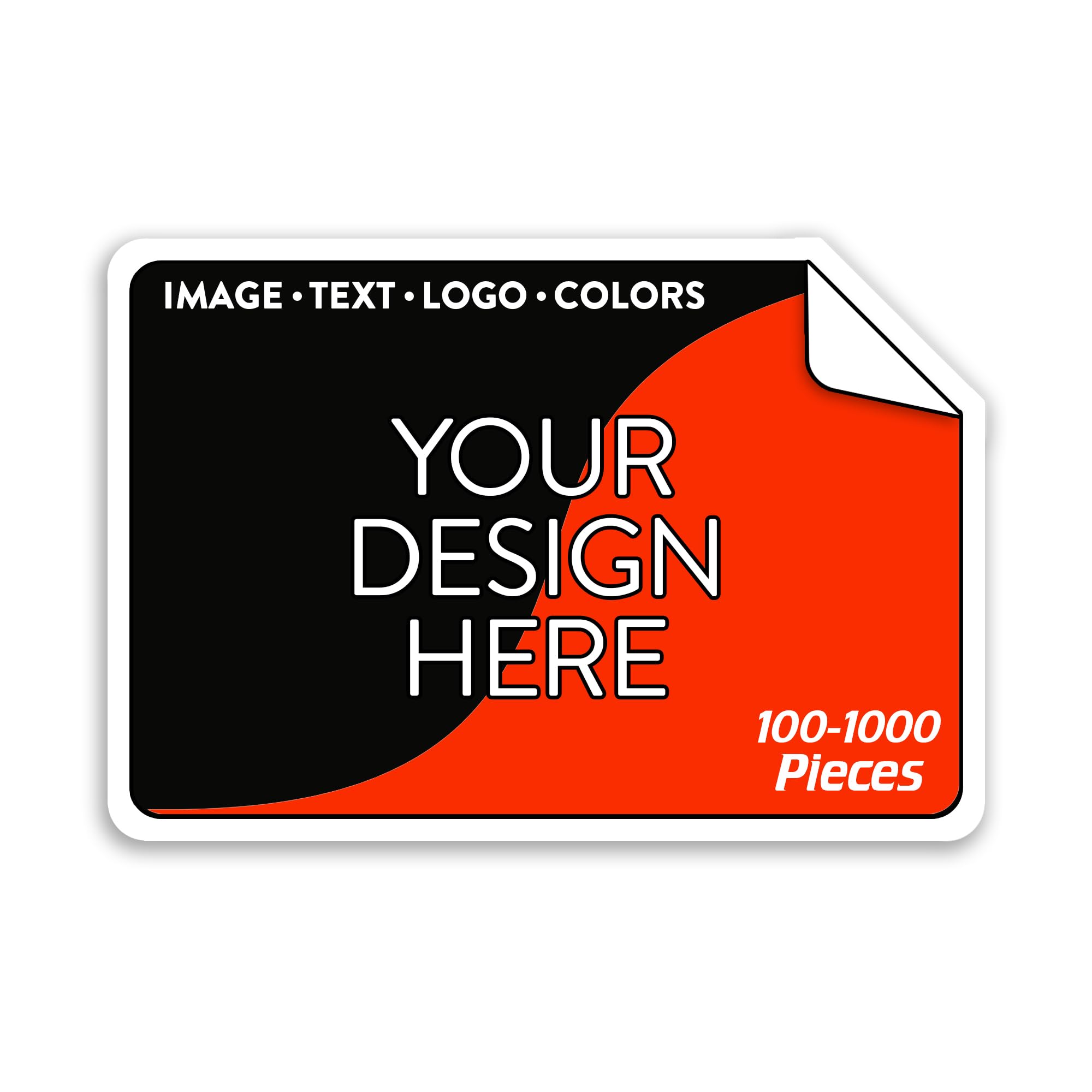 5-1000 Custom Vinyl Stickers - Upload Your own Image, Text, Design, Logo - Personalized Logo Labels for Handmade, Packaging, Bottle, Jars, Candle, Brand Stickers (Black, 3x2)
