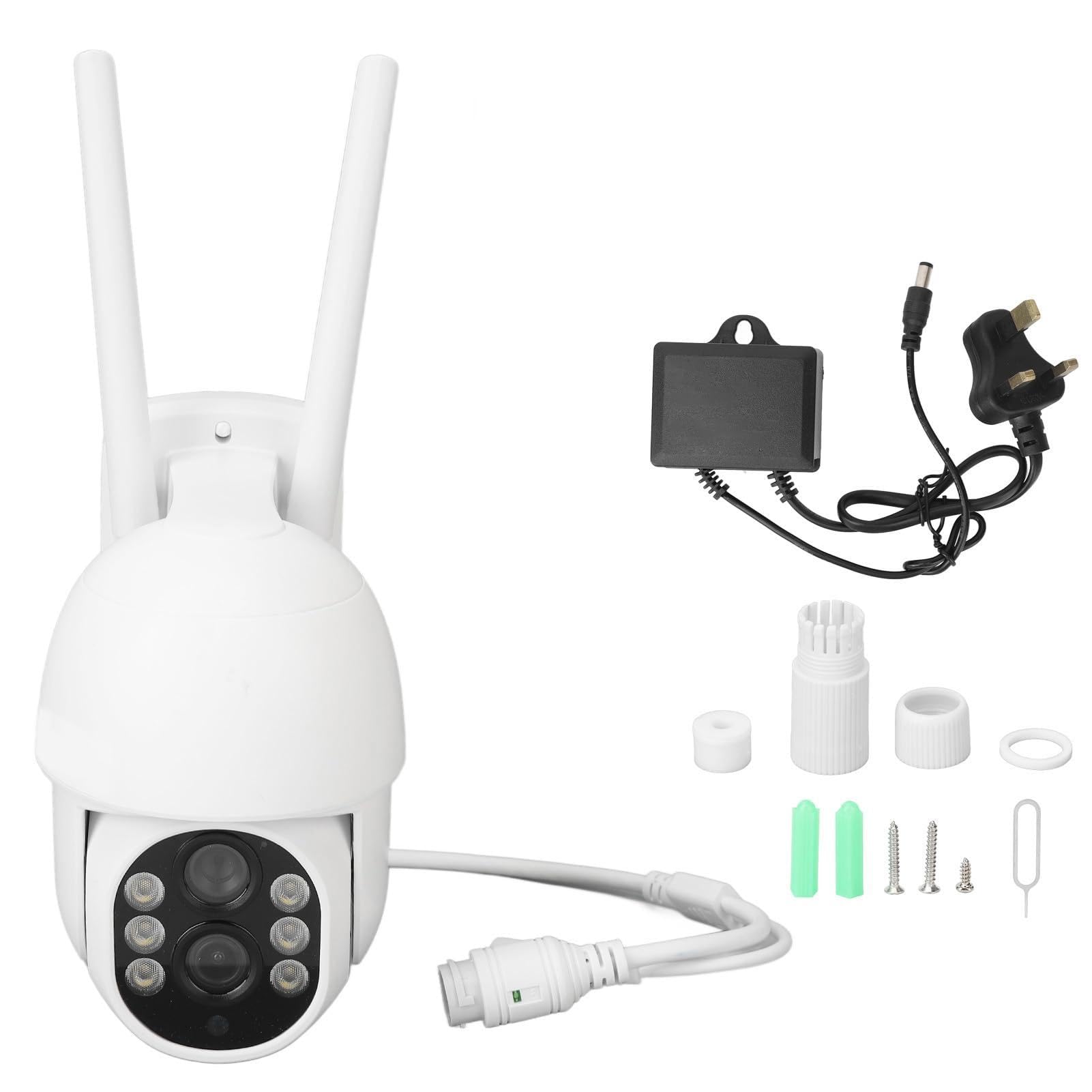 Cámara de vigilancia WiFi para exteriores con zoom de doble lente PTZ Cam 350 90 grados giratorio a color visión nocturna 1080P para seguridad del hogar