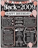 16th Birthday Party Decorations for 16th Birthday (Sixteen) - Remembering The Year 2009 - Party Supplies - Gifts for Men and Women Turning 16 - Back In 2009 Birthday Card 11x14 Unframed Print