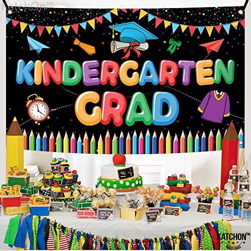 Image of KatchOn, Kindergarten Graduation Backdrop - Large 72x44 Inch | Kindergarten Grad Banner | Kinder Grad Backdrop | Graduation decorations 2026