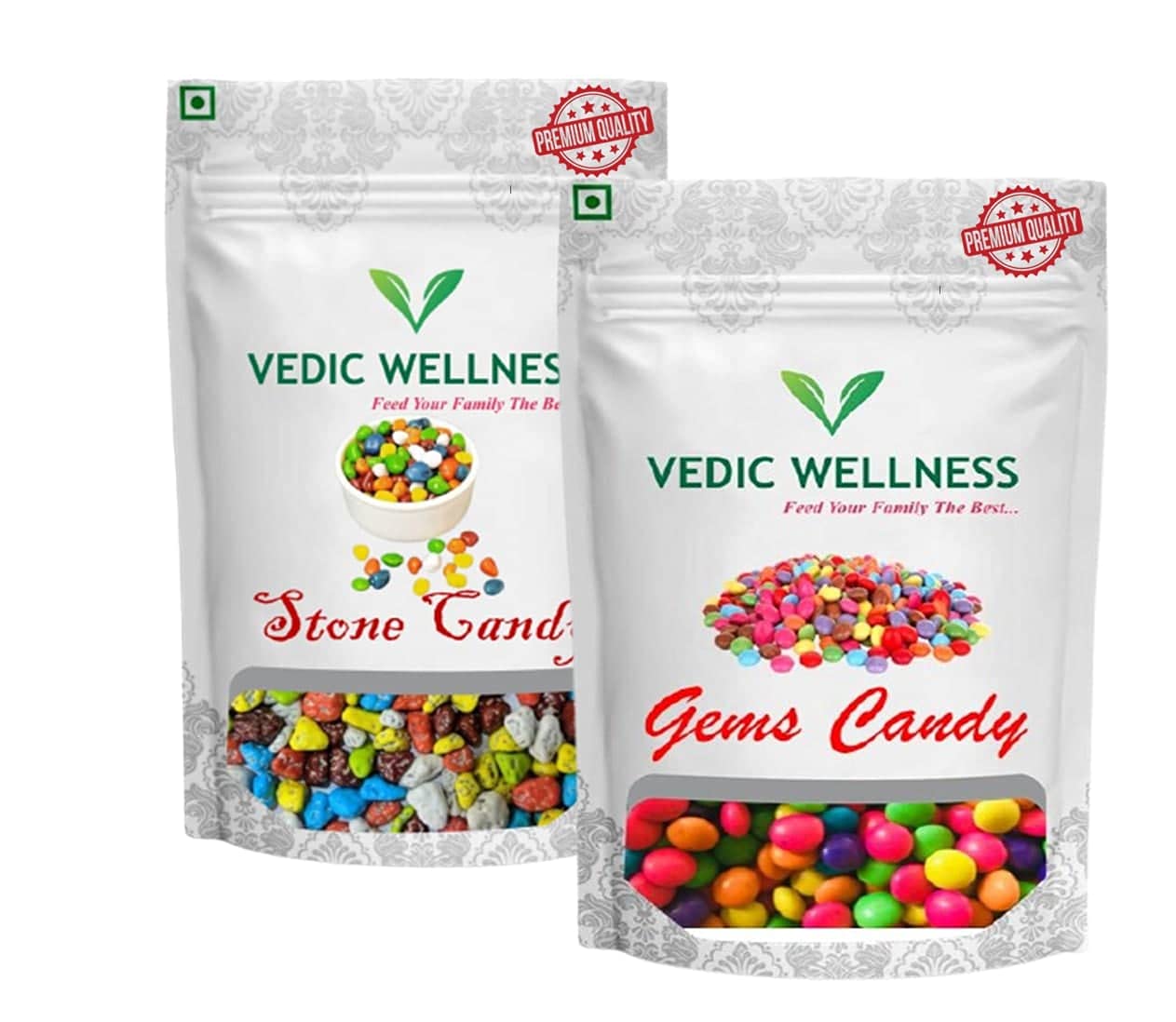 Vedic Wellness Stone Candy And Gems Candy | Milk Stone Chocolate |Chocolate multi color 200 Gram Each (B09H64HPXC) Amazon Price History, Amazon Price Tracker