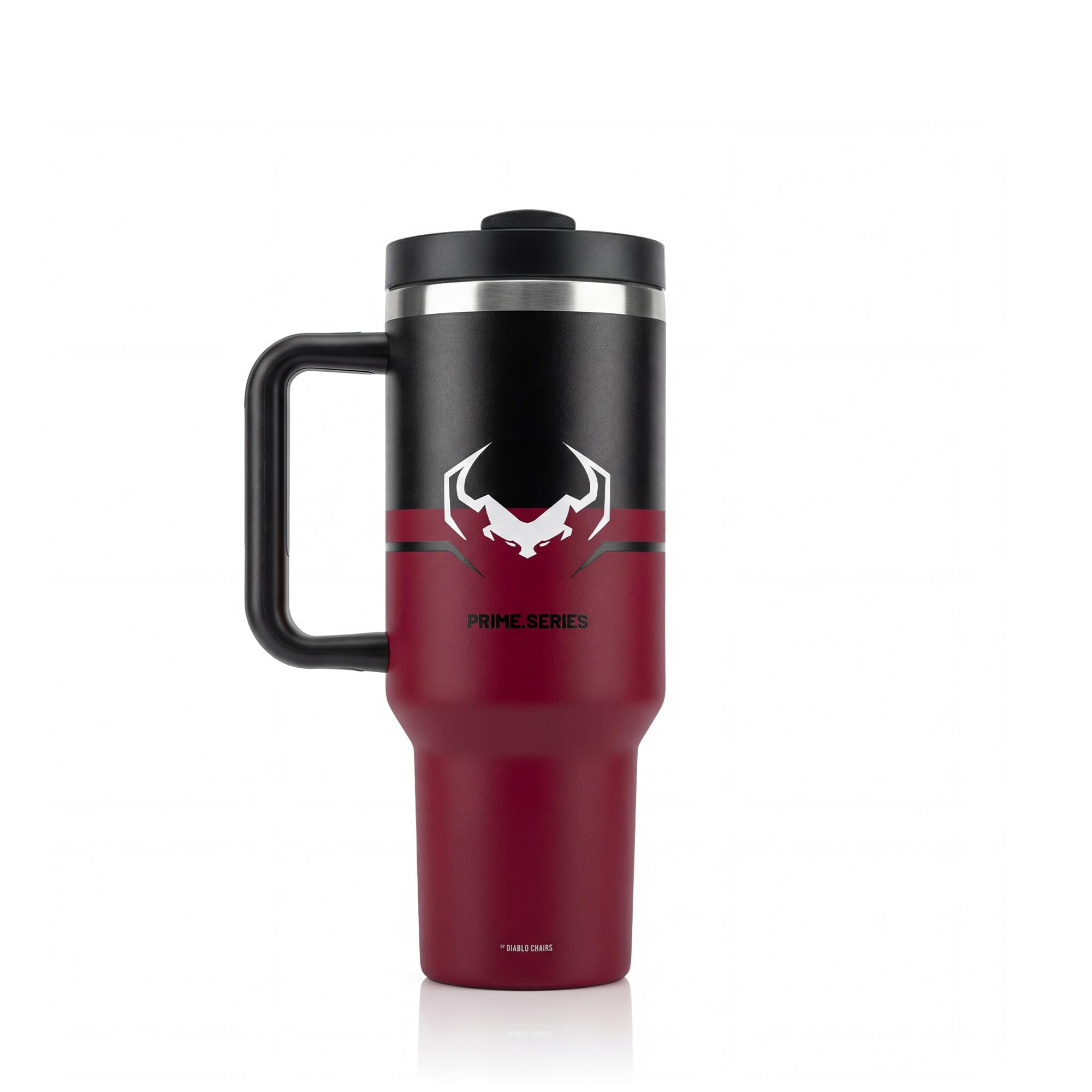 Diablo vaso térmico grande 1200 ml acero inoxidable con asa y pajita reutilizable tapa 3 en 1 vaso isotérmico portátil mantiene frío y caliente para café coche viaje oficina hermético