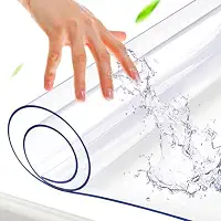 Protetor de Mesa em PVC Cristal, Transparente, Toalha Térmica Grossa para Móveis e Balcão, 1,20m