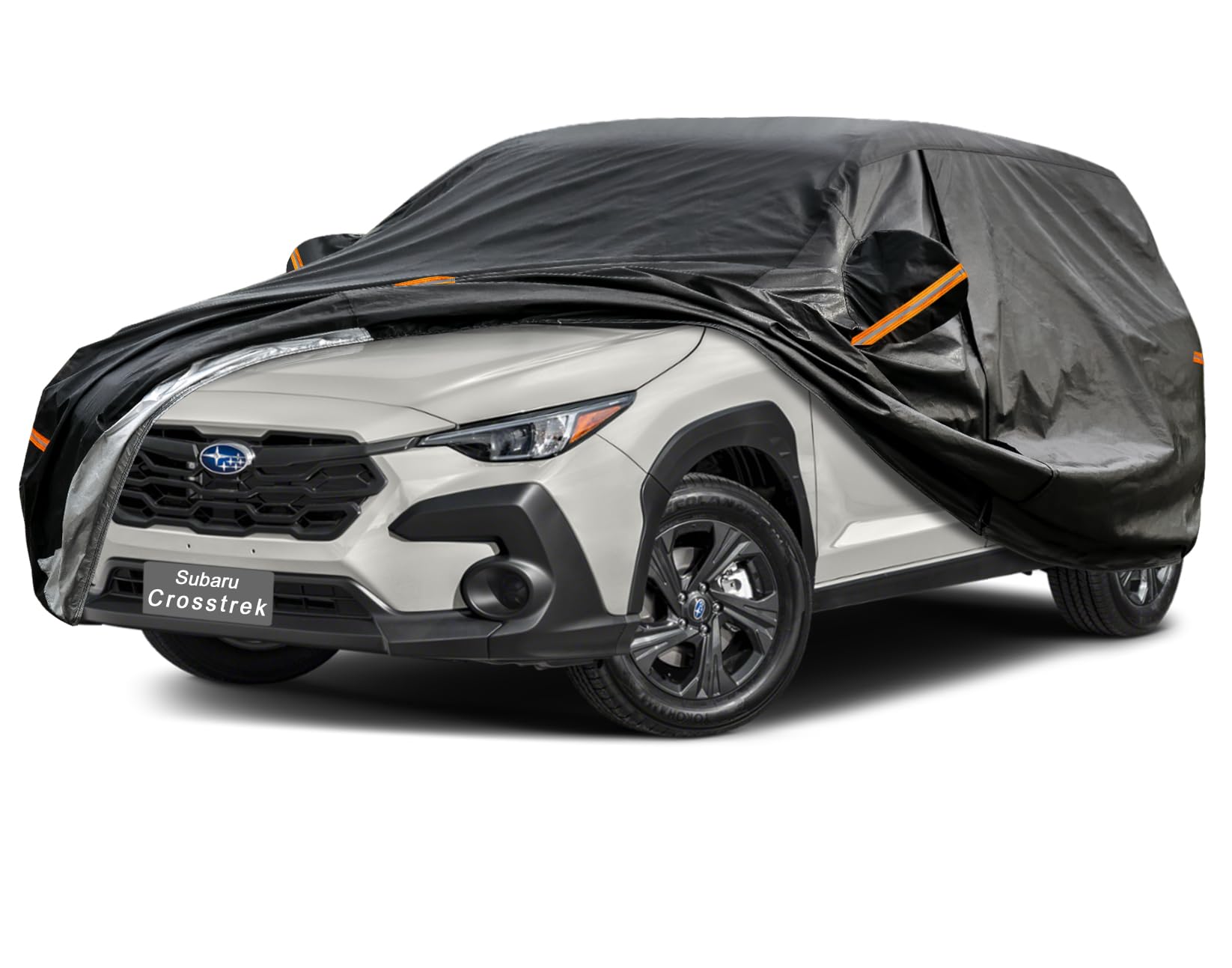 GUNHYI 7 Layers SUV Car Cover Custom Fit Subaru Crosstrek (2013-2025) | All-Weather Waterproof Heavy-Duty Fabric, scratch-proof cotton lining, outdoor sun/rain/snow/wind/dust protection.