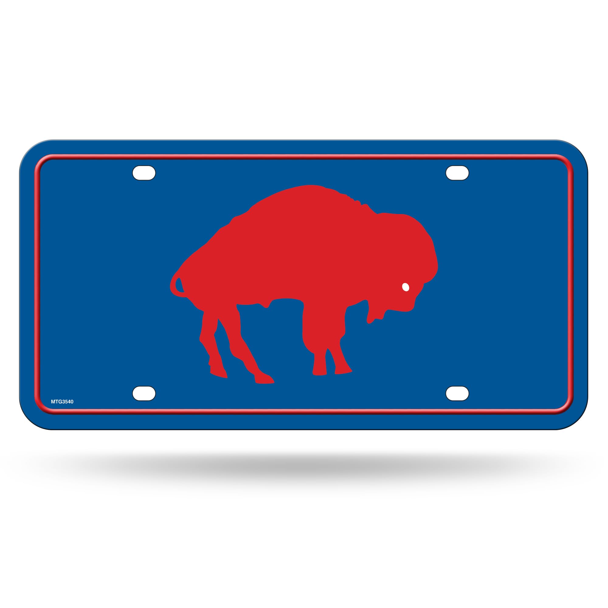 Rico Industries NFL Football Modern Retro Metal Auto Tag 6" x 12" - Great for Truck/Car/SUV