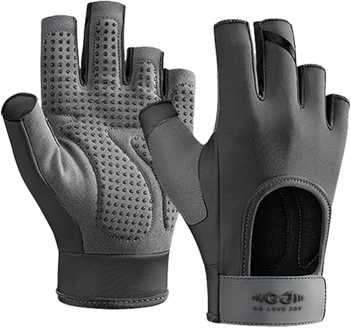Miniatura 8 de Guantes de entrenamiento para mujeres y hombres, guantes sin dedos antideslizantes para levantamiento de pesas, guantes de entrenamiento para Negro