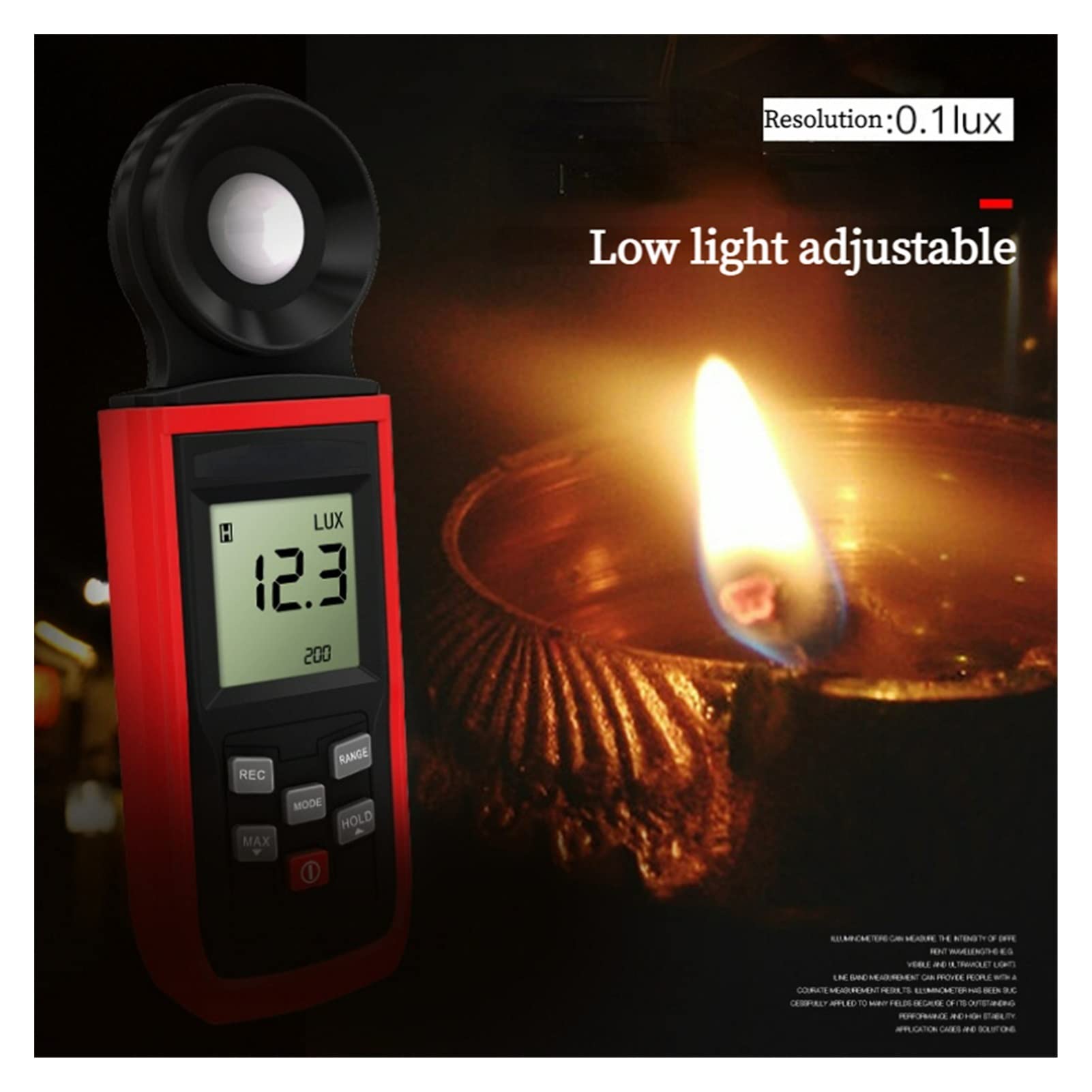 Cyfrowy luksomierz Digital Light Meter Handheld Ta8131. Fotografia Cyfrowy Miernik Lekki Split Lekki Miernik LUX/FC Miernik Środowiskowy Tester Narzędzie do ogrodu, wnętrz i fotografii