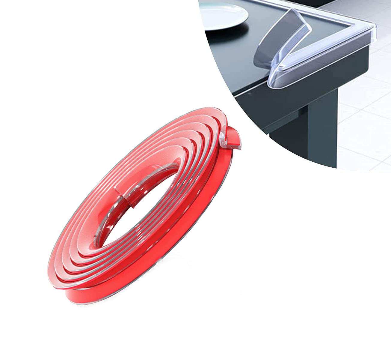 Edge Protector, 13ft Dilated Clear Table Edge Protectors for Baby Childproof Edge Corner Guard for Desk, Cabinets, Drawers, and Other Furniture. Soft Silicone Bumper Strip