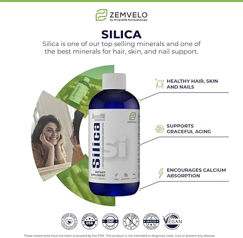 Miniatura 3 de Sílice iónica líquida, nutrición para el cabello, la piel y las uñas, soporte de colágeno, apoyo articular para tendones y cartílagos de salud, 8