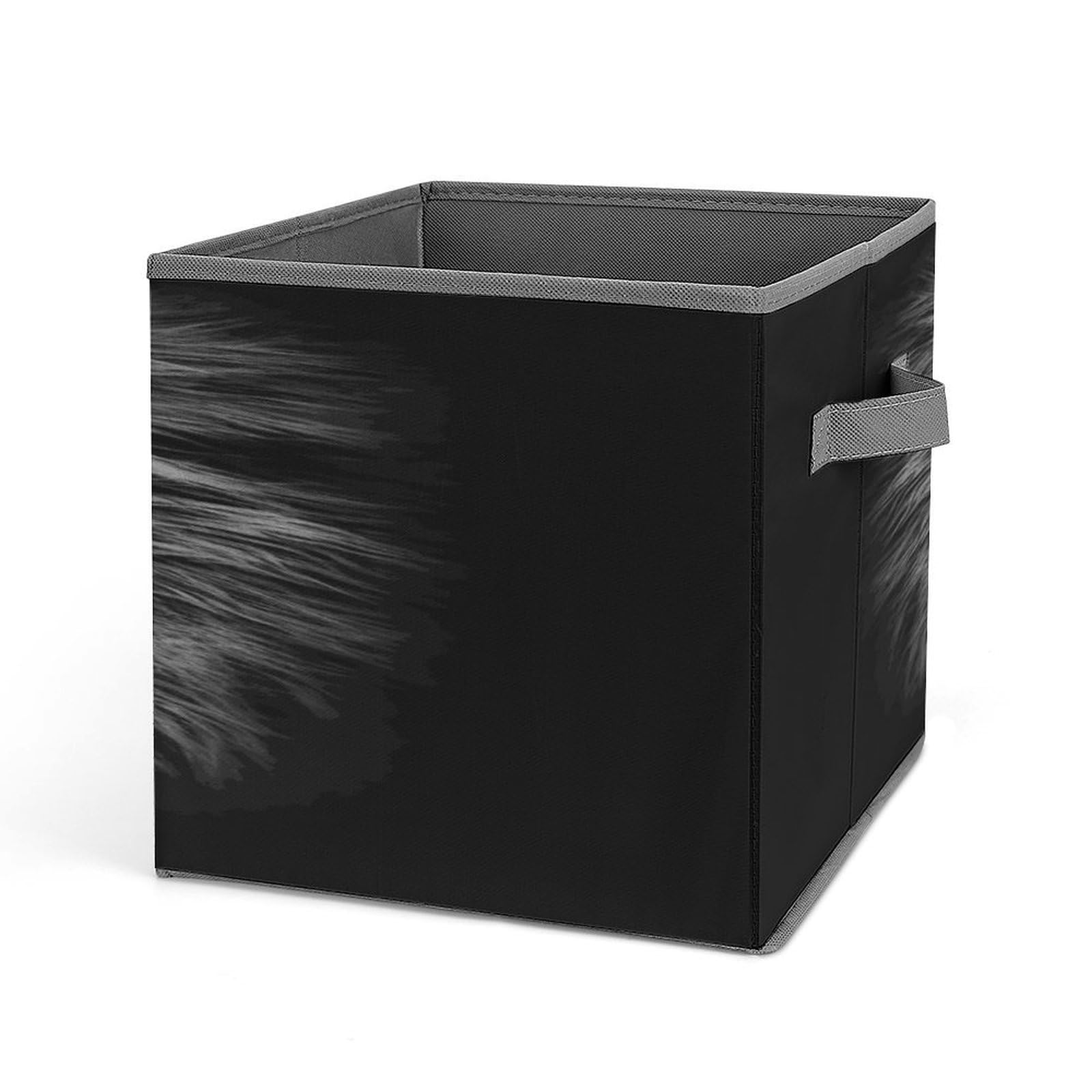 VstaDank Black And White Lion Head Storage Bin Collapsible Storage Cubes Organizer Oxford Cloth Storage Box with Dual Handles Large Stackable Closet Storage Bins for Sheets Hat Sweater