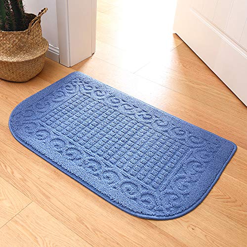 Cosy Homeer 32X20 Inch Anti Fatigue Kitchen Rug Mats Are Made Of 100% Polypropylene Half Round Rug Cushion Specialized In Anti Slippery And Machine Washable (32X20In Blue 1Pc) #TOP5