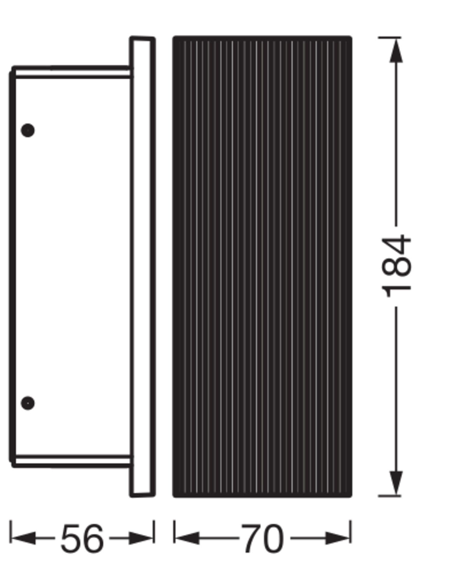 Licht-Erlebnisse LED Wandleuchte Up Down Aluminium Dunkelgrau 3000 K IP54 Haus Balkon gemütlich H:18.4 cm elegant Wandlampe Außen