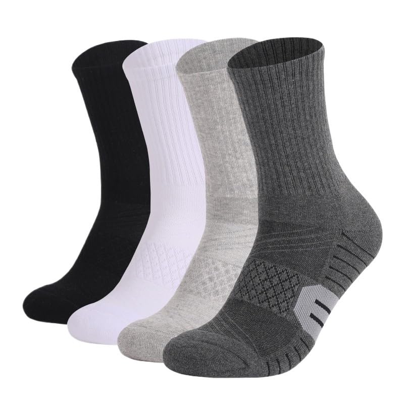 Gepolsterte Sportsocken – Gepolsterte Laufsocken for lange Distanzen for Männer und Frauen, atmungsaktive Sportsocken