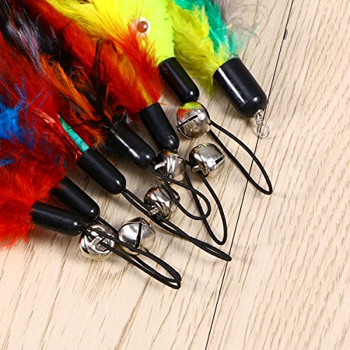 Popetpop – Varinha retrátil para gatos com penas, brinquedo interativo para gatos e gatos