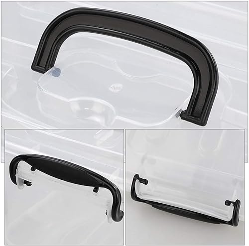 Miniatura 6 de Contenedor de almacenamiento transparente de 8 cuartos con asa, 2 paquetes