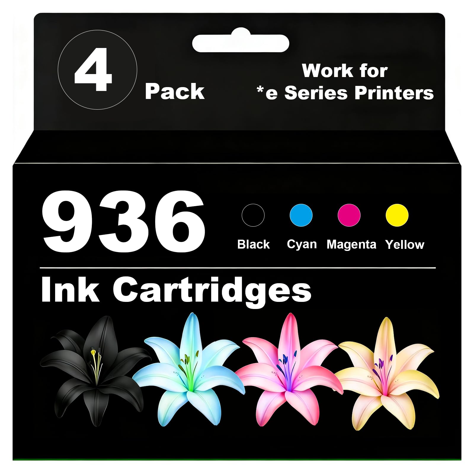 Eficazink 936 Ink Cartridges Replacement 936e Ink Cartridges 936xl Ink Cartridges Works for OfficeJet 9120, OfficeJet Pro 9110, 9120, 9130 Series ,