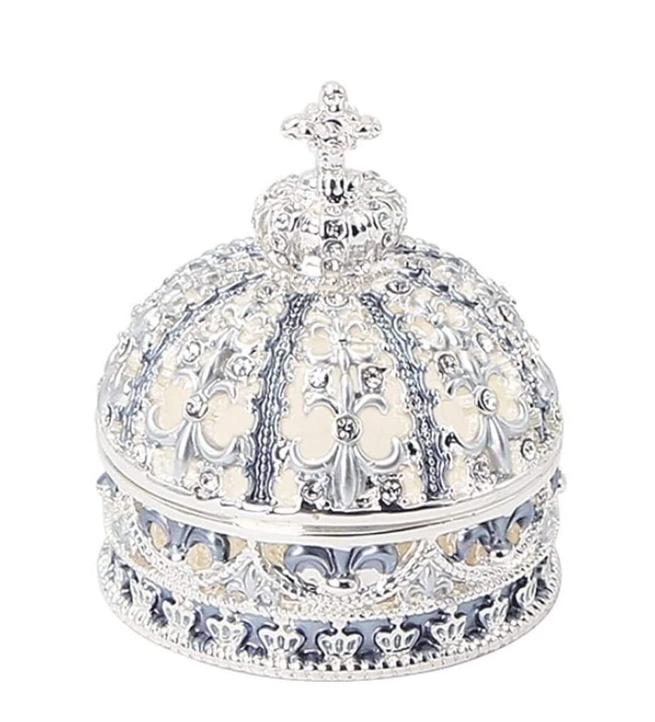 Porta Gioielli Portagioie Scatola Di Gioielli Fatti A Mano In Stile Europeo Per Anelli Di Nozze, Orecchini, Gioielli, Regalo Per Ragazze, Donne. Portagioielli Porta Gioie (Color : D, Size : 4.8x6cm
