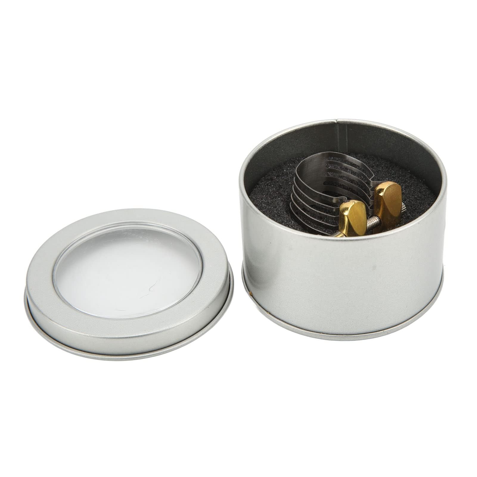 Clip Para Boquilla De Saxofón, Ligadura Para Boquilla De Saxofón Soprano Soporte Para Ligadura De Boquilla De Saxofón De Acero Inoxidable Con Caja De Almacenamiento Para Amantes Del Saxofón
