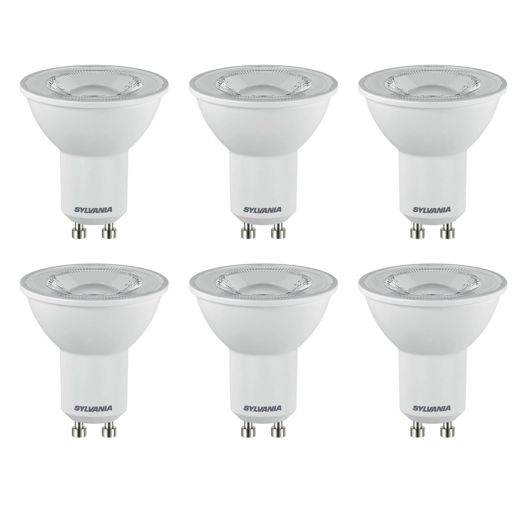 SYLVANIA RefLED ES50 LED GU10 Spotlight Bulb 4.2W (50W Equivalent) 345 Lumens Cool White 4000K - Pack of 6