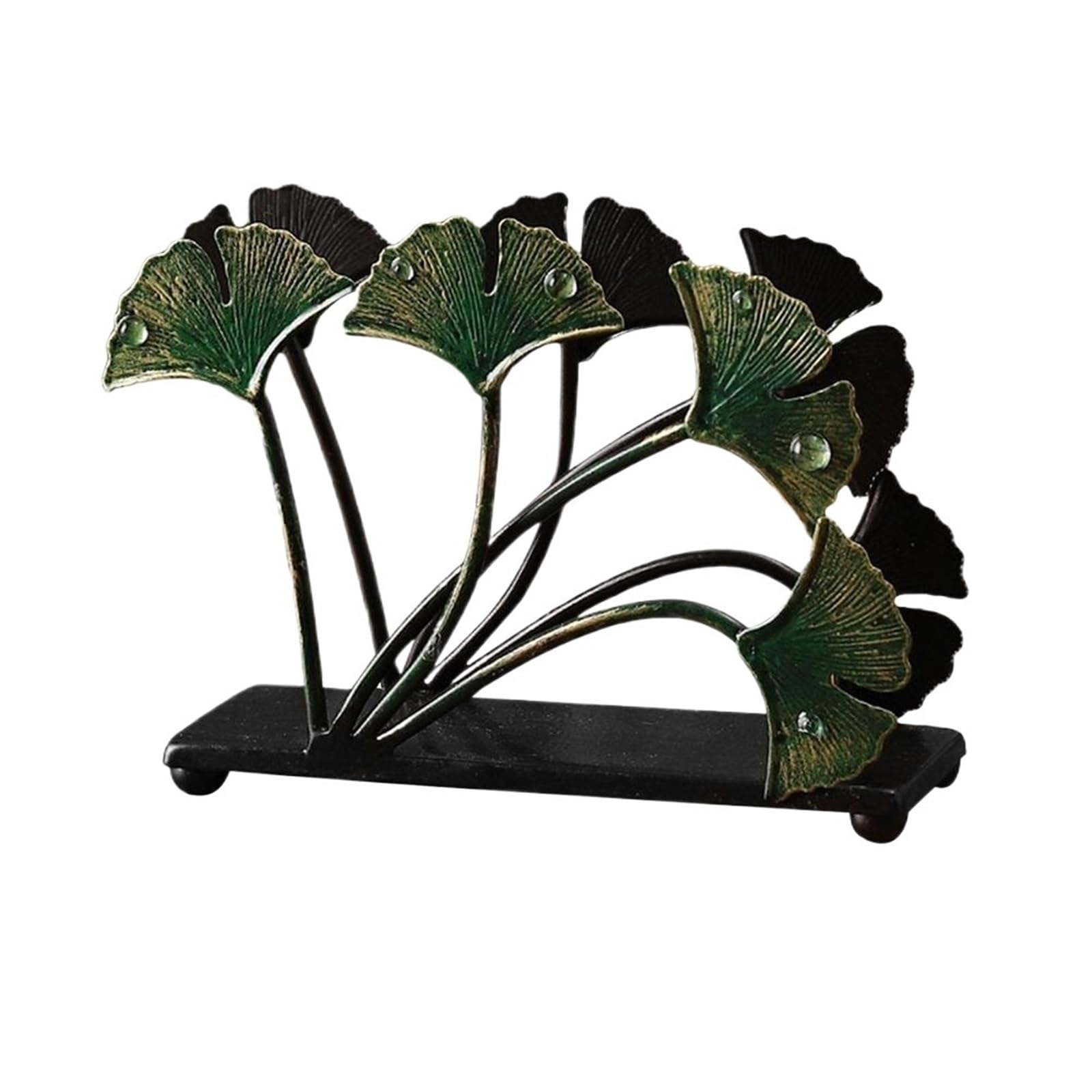 Napkin Holder Kitchen Napkin Holder Standing Dispenser Iron Upright Paper Stand For Dining Room Cafe Farmhouse Hotel Counter(Green-B)