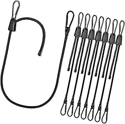 Corda de Bungee Jump Resistente com Alça Ajustável E Ganchos, 8 Unidades