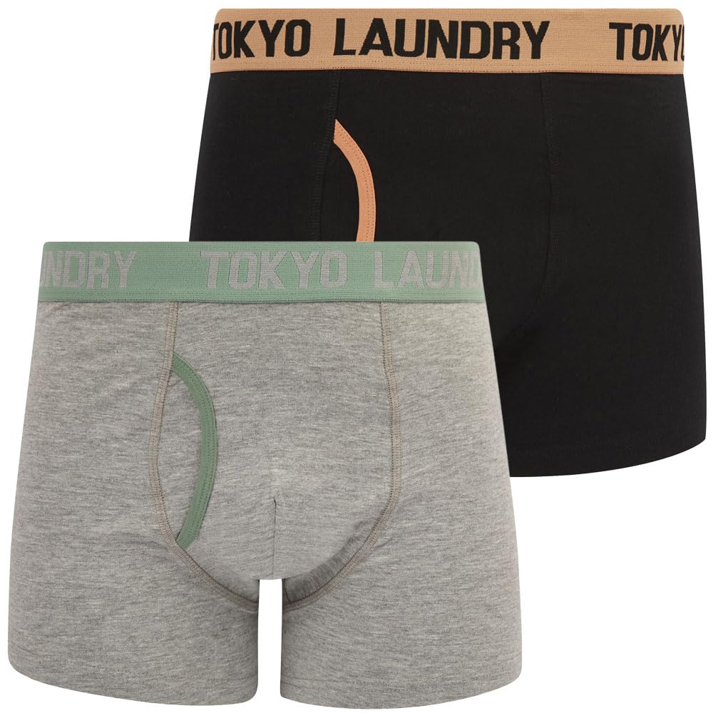 Tokyo Laundry Men's Abbots 2 Pack Boxer Shorts