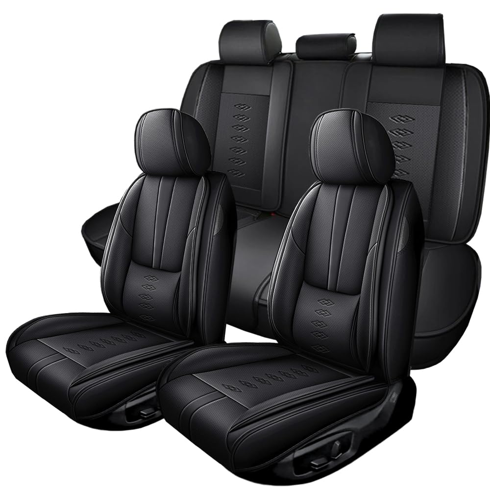 QUFEI Full Set Seat Covers for Mazda CX-50 2023-2024 2025,Leather Car Seat Cover,Soft Seat Cushion Covers with Airbag,Waterproof Automobile Seat