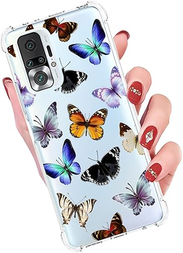 Miniatura 5 de Funda para Redmi Note 10 Pro (4G)Redmi Note 10 Pro Max M2101K6G Linda Caso, Transparente Flexible Bumper TPU Funda de silicona de goma suave para
