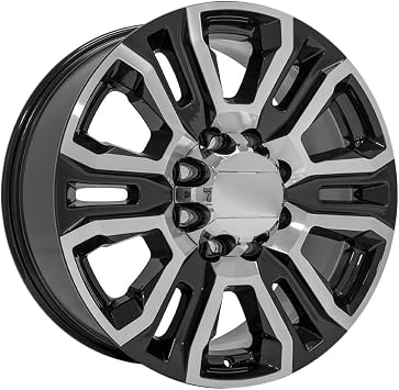 OE Wheels CV70B-20085-8180-47MB 20" Replica Wheel Cv70B Fits Gmc Sierra 2500 3500 Hd Denali 20X8.5 Black Machined Wheel