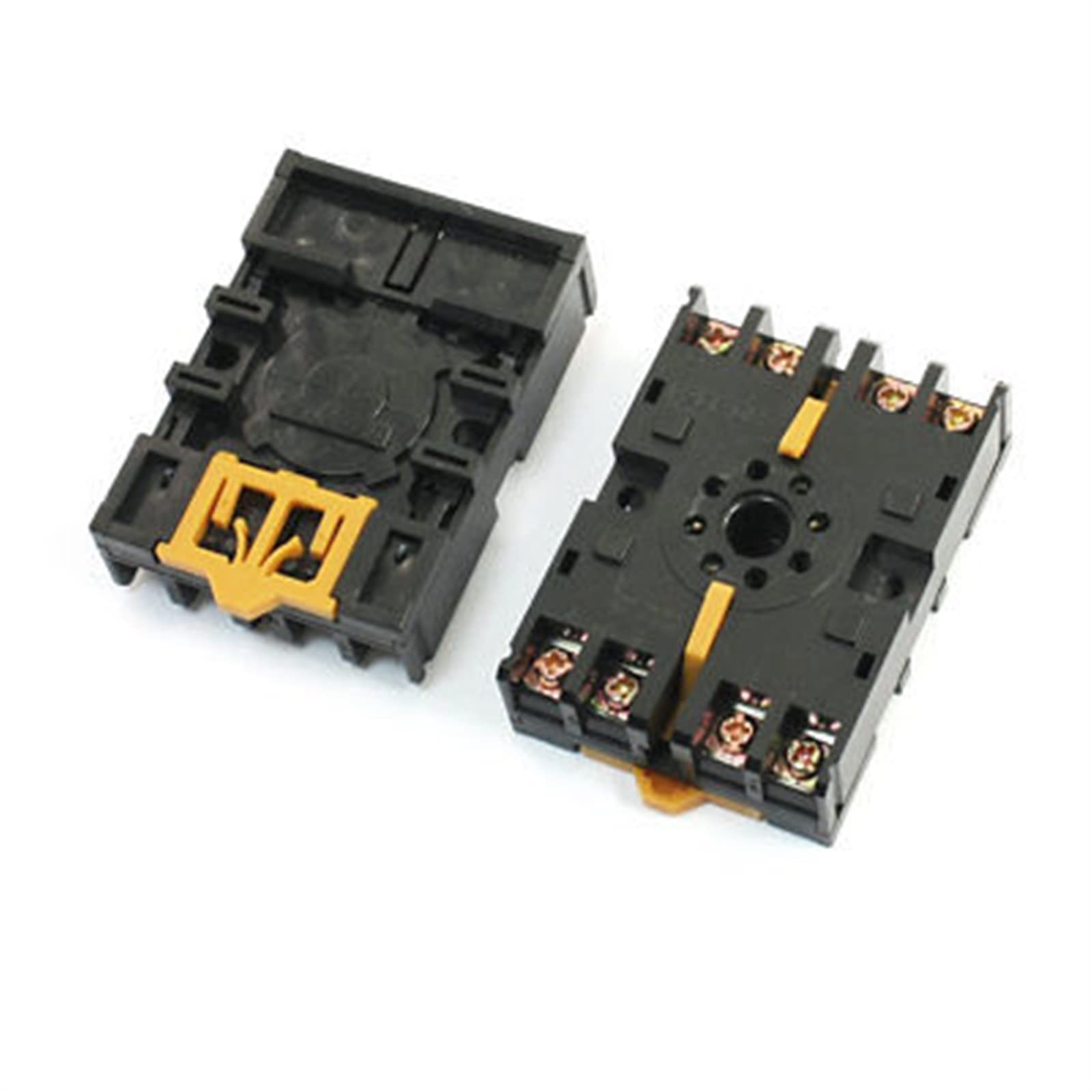 Accesorios electrónicos 2 uds P2CF-08 10A 250VAC 8 pines M4X20 Base de enchufe de relé de montaje en carril DIN