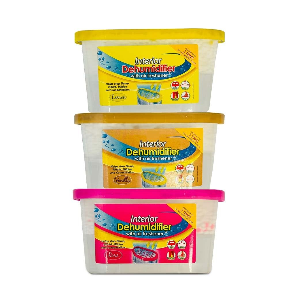 Scented Interior Dehumidifier With Air Freshner, Set Of 3, Home