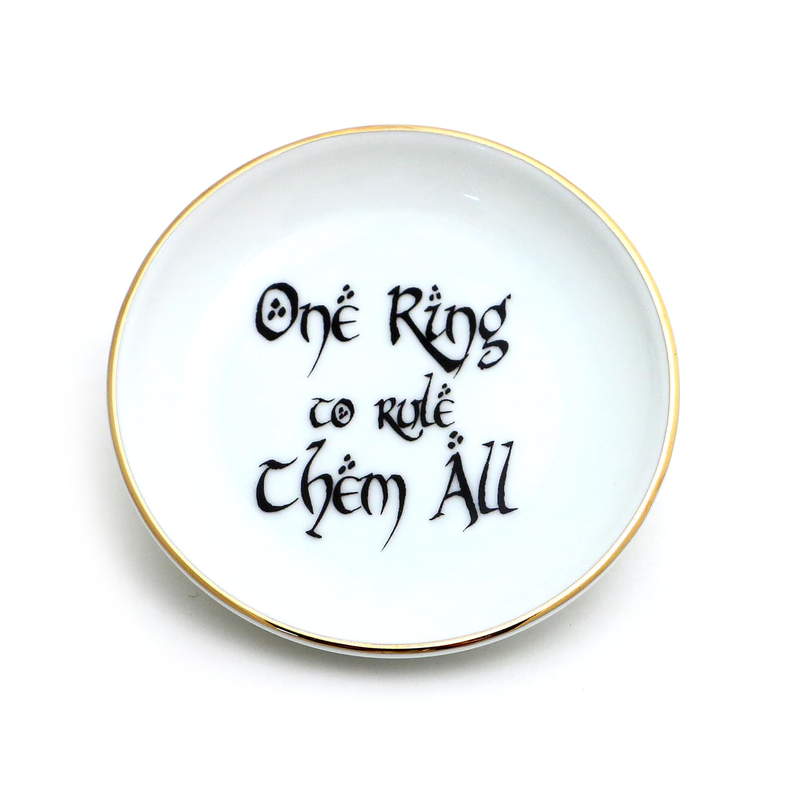 One ring to Rule Them All ring dish with 22K gold accent, LOTR