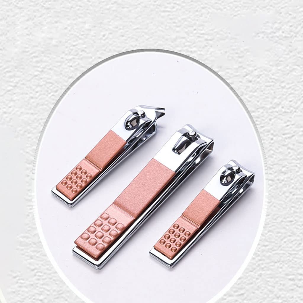 Kit de cortaúñas Kit de cortaúñas Pedicura profesional Kit de manicura de acero inoxidable Herramientas de belleza Kit de belleza con estuche de cuero de PU de moda portátil (oro rosa) Juego de manicu