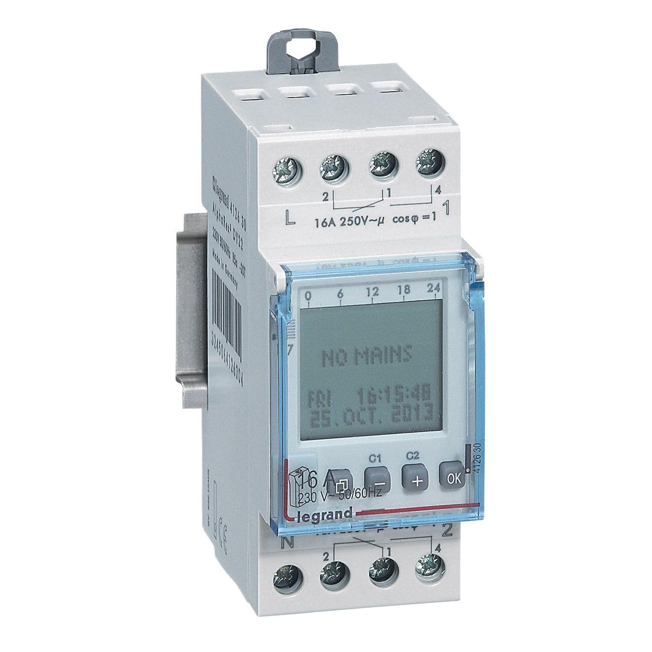 Interrupteur horaire programmable annuel - 2 Sorties 16A 250V~ - Alimentation 230V~