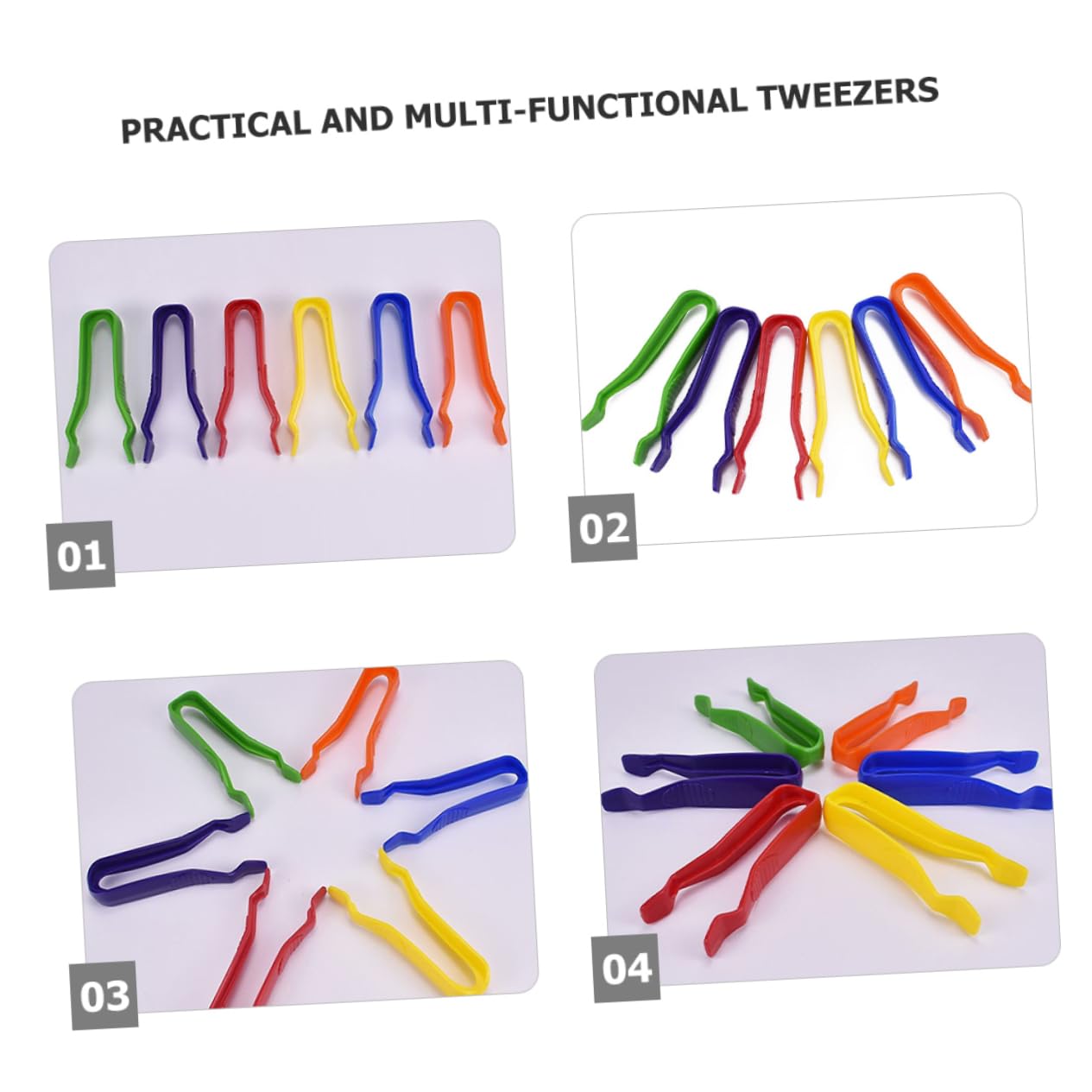 SUPVOX 3 Series Pinzas De Plastico Material Con Artículo Elaboración Ceja Alfiler Punteo Rosario Para Pinzas De Primeros Auxilios Talón De Punta Páginas 6 Piezas*3