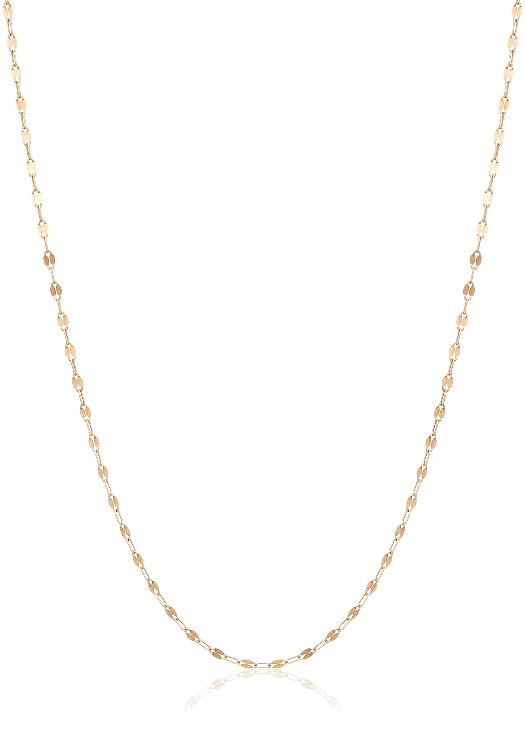 Amazon | [エクセディア] 18金(K18) フラワーチェーンネックレス 50cm