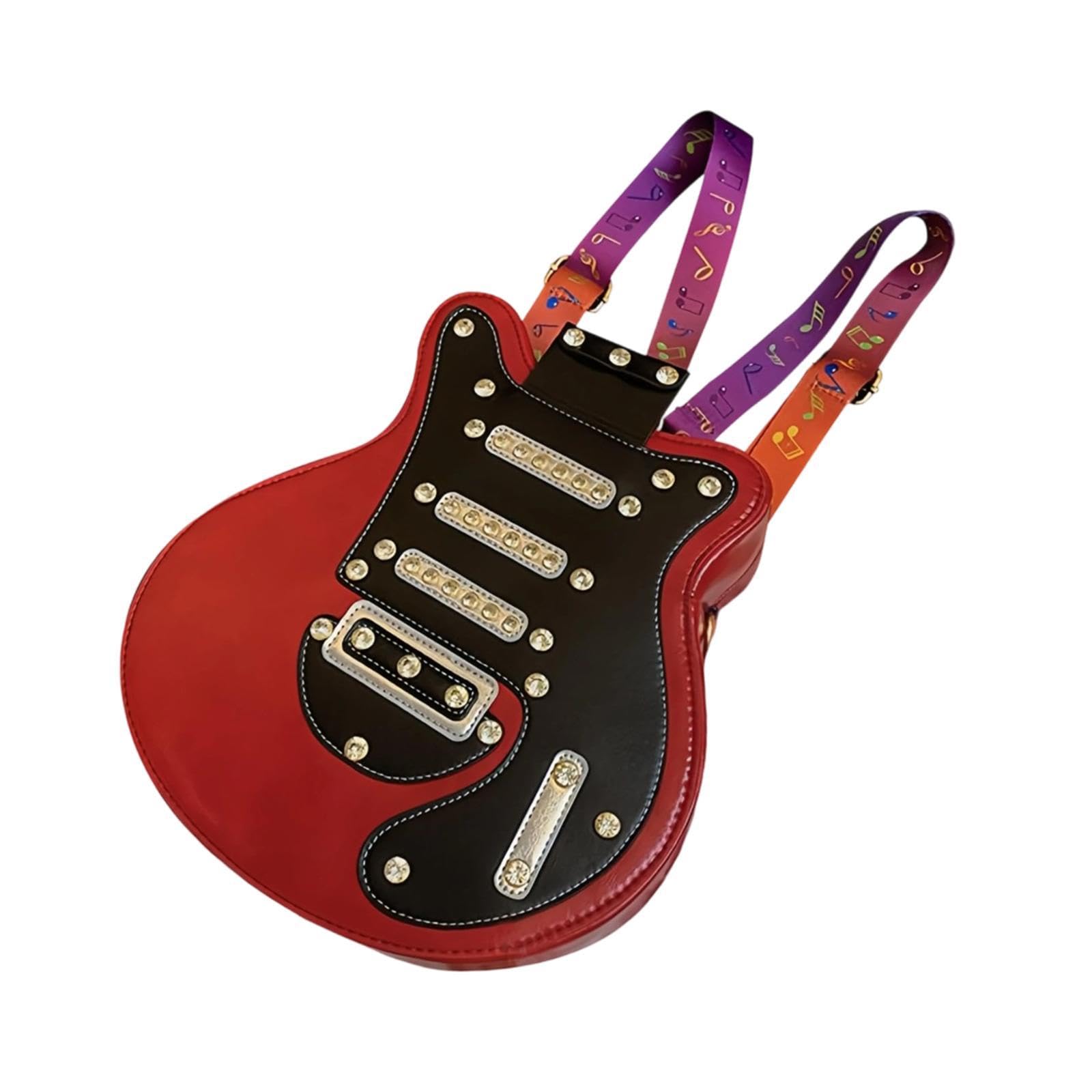 Merishopp Women Guitar Shaped Backpack Adjustable Shoulder Straps for Office Traveling Red | Clothing, Shoes & Accessories | Womens Handbags & Bags-picture-18