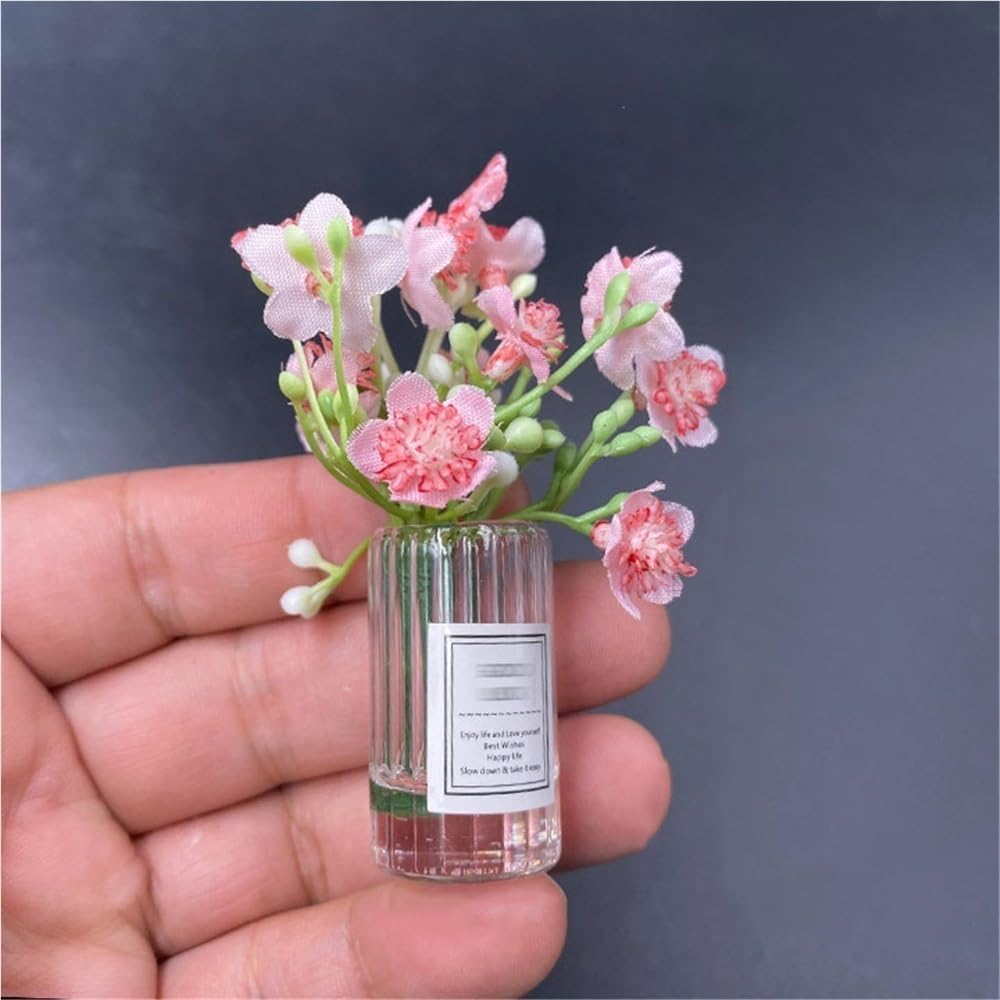 Vases à fleurs miniature 1/6 AMITD modèle haut de gamme rose