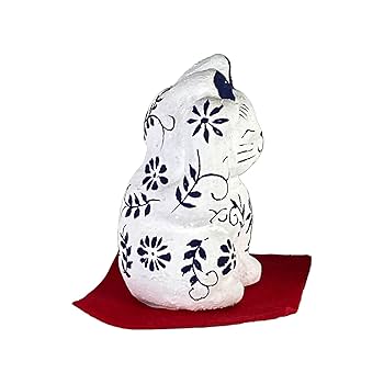 Amazon | 玩古庵 春日部張子 芸術品 開運 縁起 置物 8号招き猫