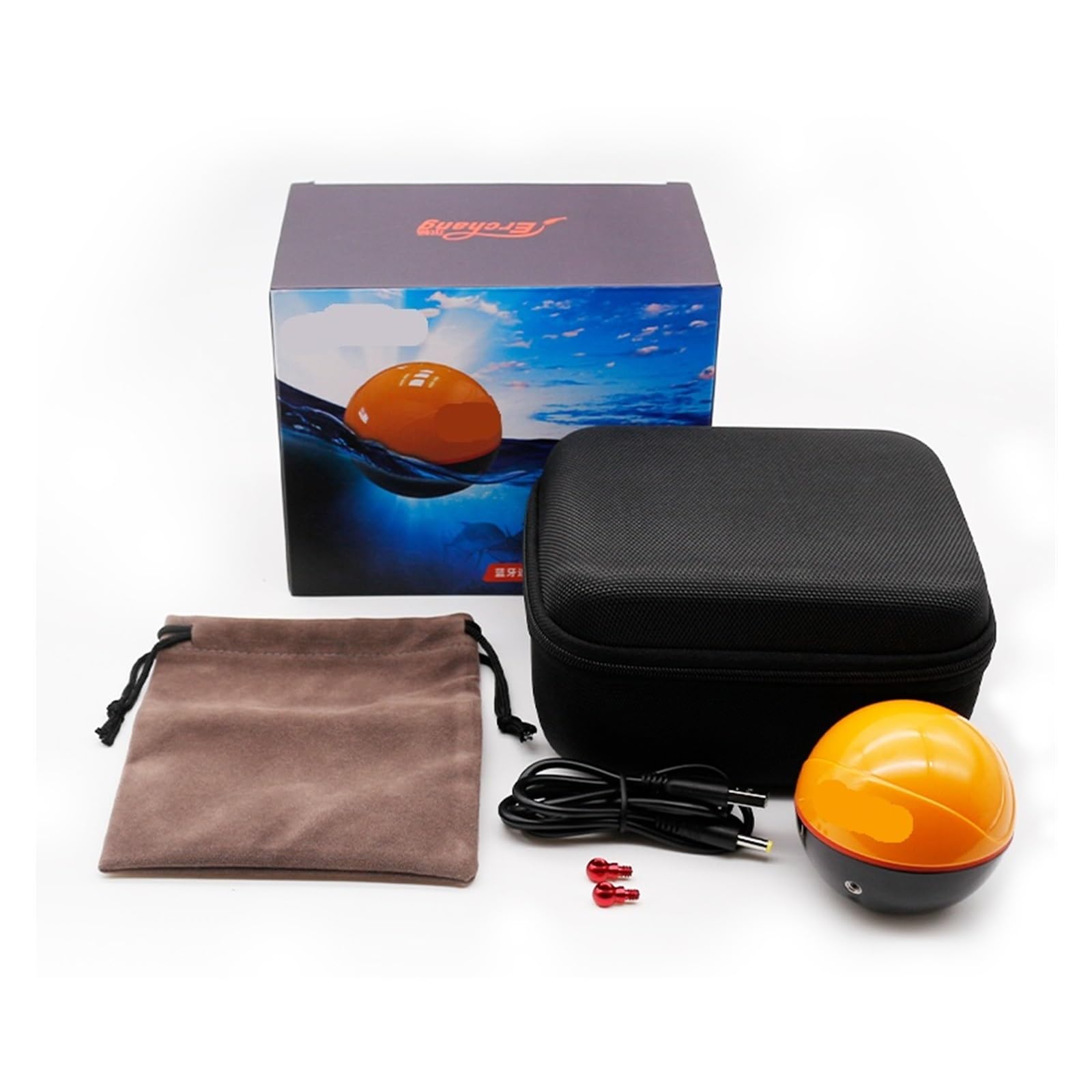 pour la pêche sur Glace, en lac et en Bateau Détecteur de Poissons sans Fil F68, sondeur de Profondeur, sondeur à Double fréquence, Alarme, transducteur, sondeur de Poissons avec GPS